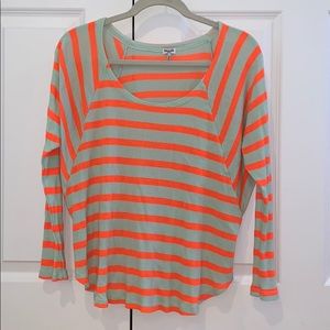 Splendid Waffle Stripe Top